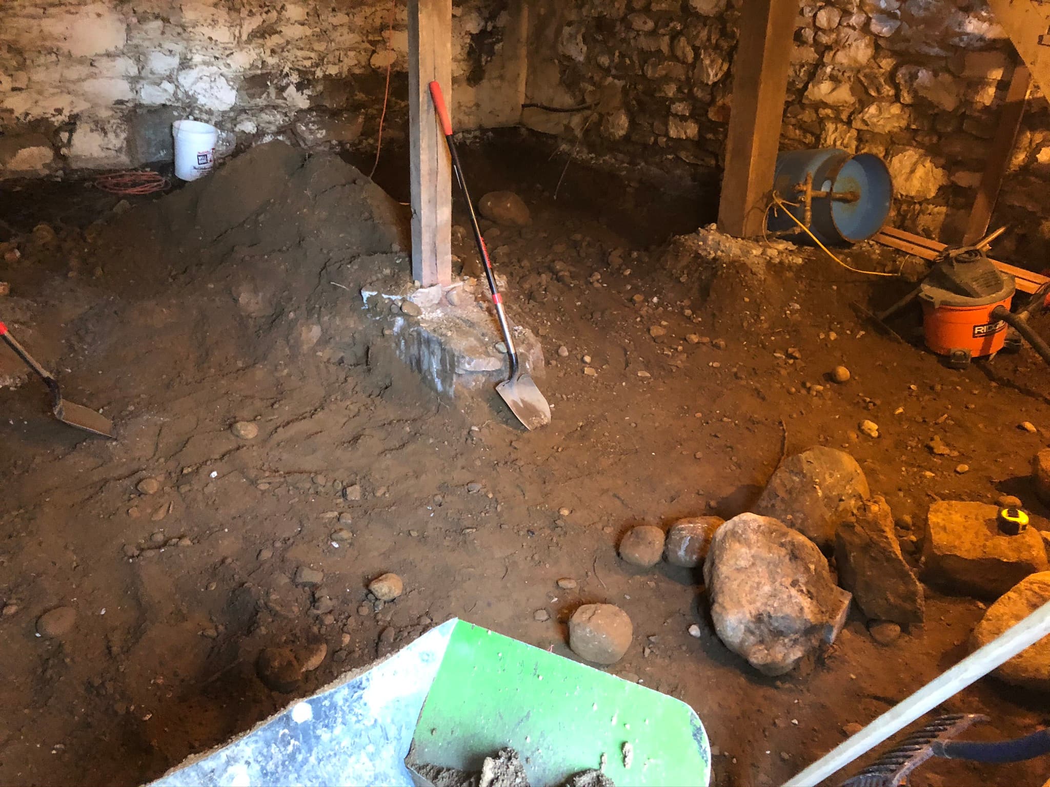 Basement during excavation